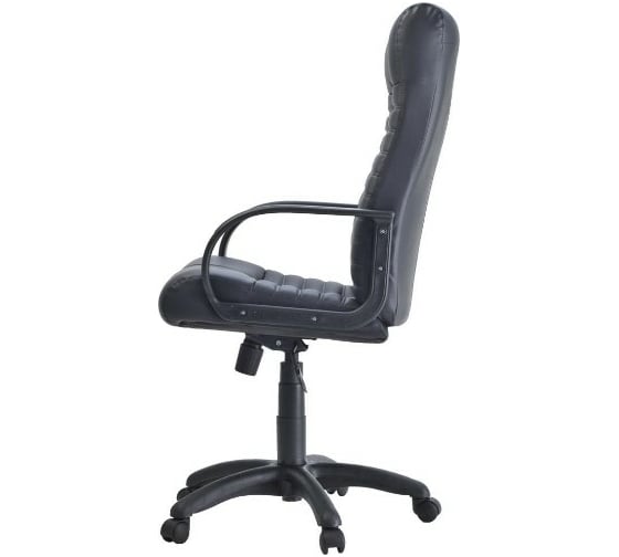 Кресло Фабрикант Атлант PL-1 Кожа иск. DO №350 черный ТГ PL 680 PL-1 ролик ст. 4610018461630