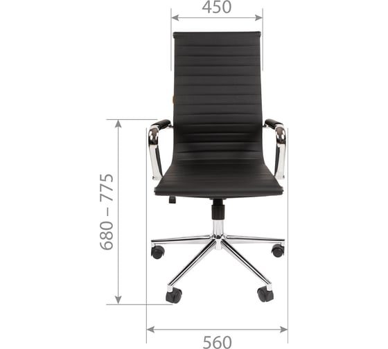 Компьютерное кресло CHAIRMAN 755 экокожа, черный 00-07108096