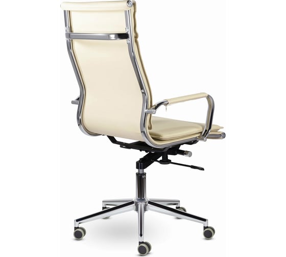 Офисное кресло BRABIX PREMIUM Kayman EX-532, экокожа, хром, бежевое S-0428 532544
