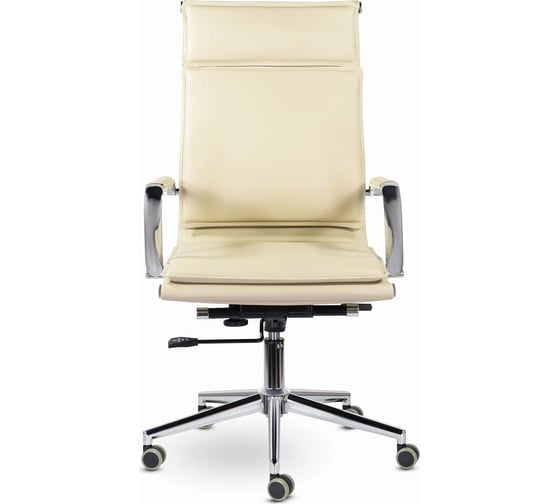 Офисное кресло BRABIX PREMIUM Kayman EX-532, экокожа, хром, бежевое S-0428 532544