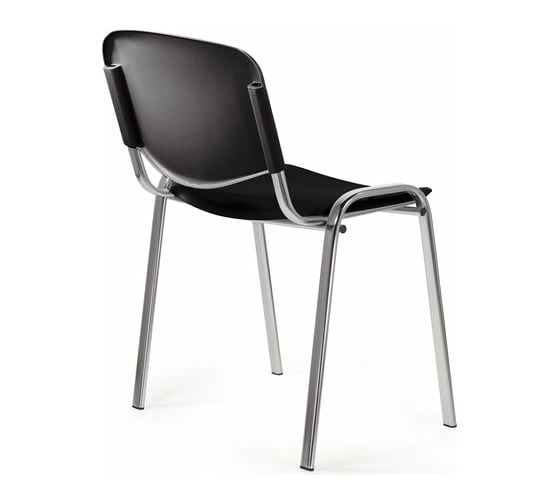 Стул Staff Iso Plast CF-009, хром каркас, пластик черный 532571