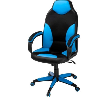 Кресло Фабрикант Дельта Черно-голубой ТГ PL 680 PL-2 ролик сталь X1504128