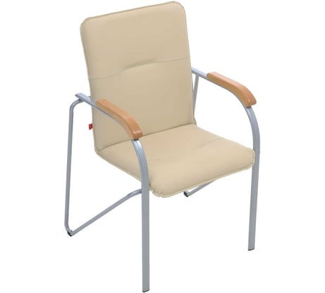 Стул Фабрикант Самба BOX2 Кожа иск. DO №122 ( крем ) Бук 1007 AL 4610018460572