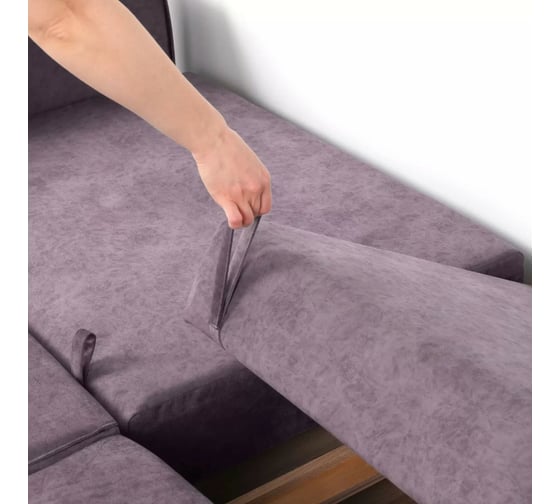 Диван-кровать NRAVA Loft S 2180x1000x890 ROCK 11 сиреневый 4656755754505