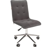 Компьютерное кресло CHAIRMAN 030, без подлокотников, хром, ткань, серый 00-07105064