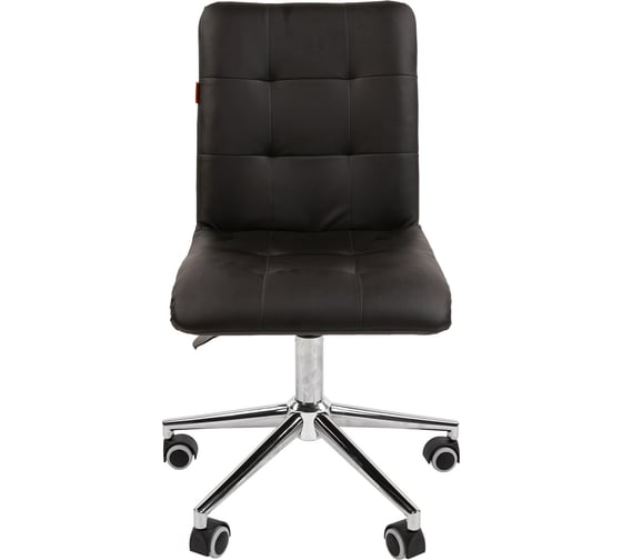 Компьютерное кресло CHAIRMAN 030, без подлокотников, хром, экокожа, черный 00-07105065