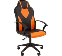 Компьютерное кресло CHAIRMAN ст-17 гейм, экокожа, черный, оранжевый 00-07104025