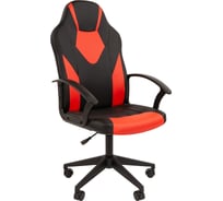 Компьютерное кресло CHAIRMAN ст-17 гейм, экокожа, черный, красный 00-07104021