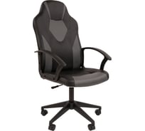 Компьютерное кресло CHAIRMAN ст-17 гейм, экокожа, черный, серый 00-07104022