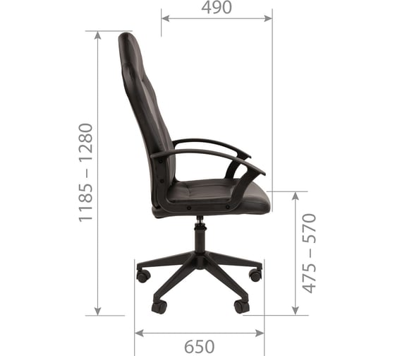 Компьютерное кресло CHAIRMAN ст-17 гейм, экокожа, черный, серый 00-07104022