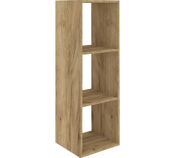 Стеллаж MIXLINE 368х1072х330, ЛДСП, Табачный дуб, 3 ячейки, крепеж 550348 1