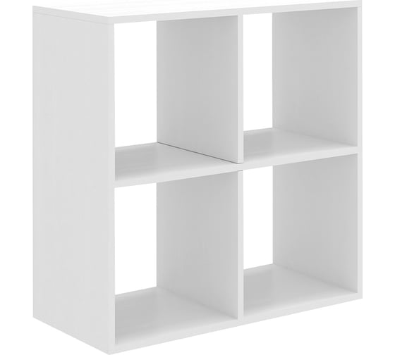 Стеллаж MIXLINE 720х720х330, ЛДСП, Белый текстура, 4 ячейки, крепеж 550349