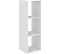 Стеллаж MIXLINE 368х1072х330, ЛДСП, Белый текстура, 3 ячейки, крепеж 550345