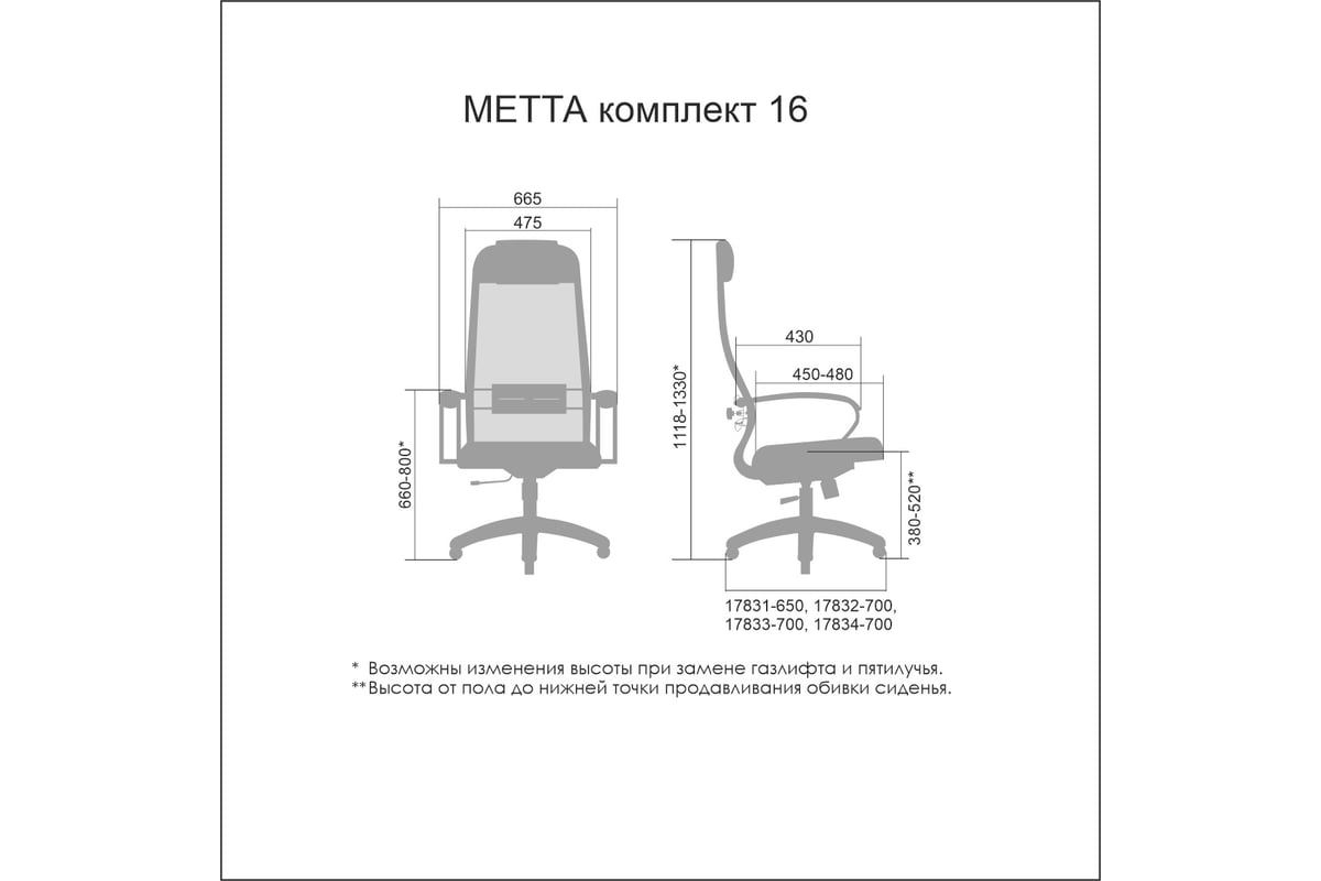 Кресло метта комплект 7