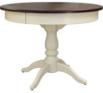 Обеденный стол Мебелик Моро 04 раздвижной, орех/слоновая кость, 100/140x100, 2 упаковки 6442