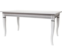 Обеденный стол Мебелик Фидея 3 белый/серебро, 120/160x70 5483