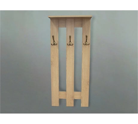 Настенная вешалка Граникум Сара 3 секции дуб v002