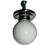 Мебельная ручка-кнопка Amig белая\хром 65-25