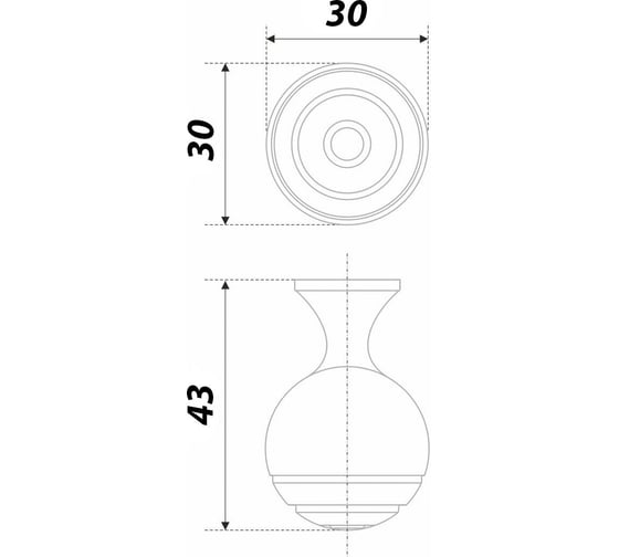 Ручка-кнопка BOYARD rc446eab.4 старинная латунь 102319