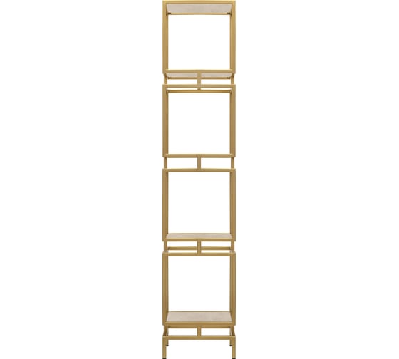 Стеллаж GreenWeen CUBIC-4, золотой каркас, полки керамика Ivory, 1965x400x400 GW-CUBIC-4-G-KI