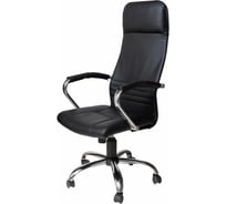 Кресло Кресловъ КР-510 хром, кожзам PG Black 7КР22-510-0401К-Кр