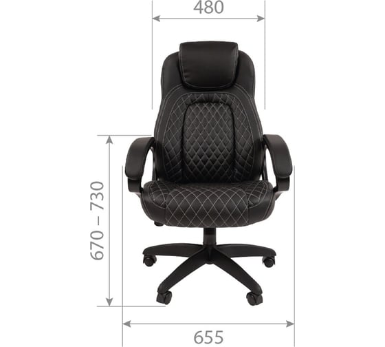 Компьютерное кресло CHAIRMAN 432 экокожа, черный 00-07014855