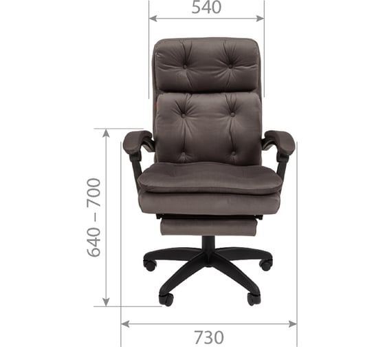 Компьютерное кресло CHAIRMAN home 442 ткань, серый 00-07103960
