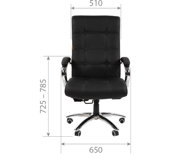 Кресло руководителя CHAIRMAN 424 кожа, черный 00-07118093