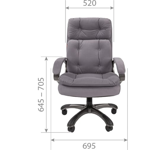 Компьютерное кресло CHAIRMAN 442 ткань, серый 00-07095206