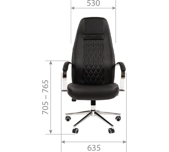 Кресло руководителя CHAIRMAN 950 экокожа, черный 00-07115833