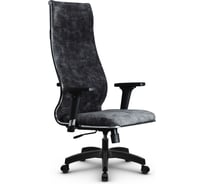 Кресло МЕТТА L 1m 42 Bravo подлокотник 200/основание 001, велюр B темно-серый z311800846