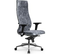 Кресло МЕТТА L 1m 42 Bravo подлокотник 300, основание 041, велюр B светло-серый z311818575