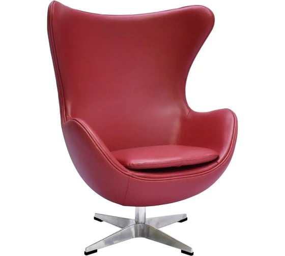 Кресло BRADEX egg chair красный, натуральная кожа FR 0806
