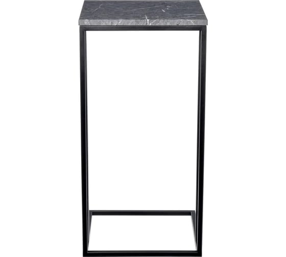 Придиванный столик BRADEX loft 35x35 см, серый мрамор, с чёрными ножками RF 0355
