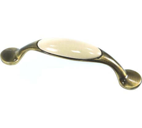 Мебельная ручка Левша PORCELANO C102 бронза, 96 мм У2-1119.Бр