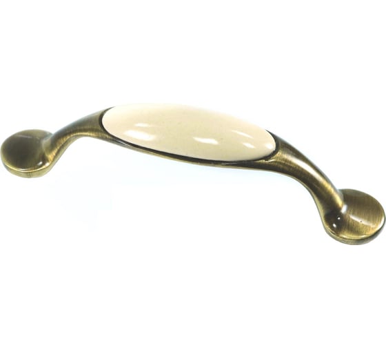 Мебельная ручка Левша PORCELANO C102 бронза, 96 мм У2-1119.Бр 1