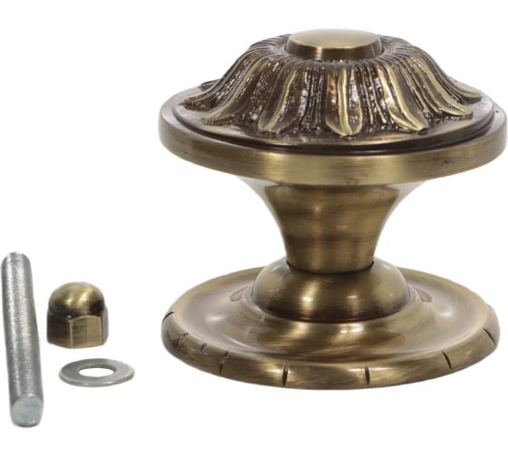 Ручка-кнопка Левша ORNATE V089 бронза, d75 мм У2-0179.Бр