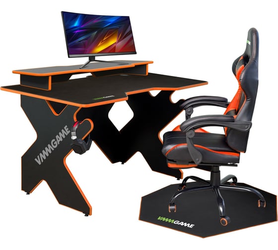 Игровой компьютерный стол VMMGame SPACE DARK 140 ORANGE ST-3BOE