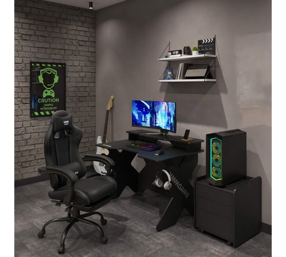 Игровой компьютерный стол VMMGame SPACE Dark Black ST-1BBK