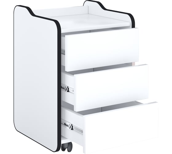 Тумба для игрового компьютерного стола VMMGame CASE 40 WHITE BLACK CS-1WEBK