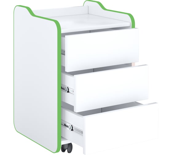 Тумба для игрового компьютерного стола VMMGame CASE 40 WHITE GREEN CS-1WEGN