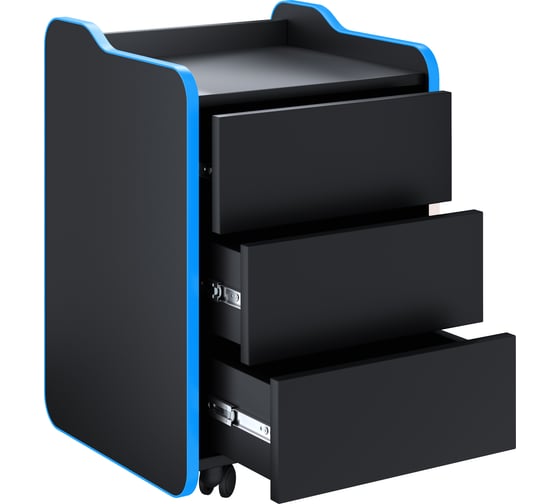 Тумба для игрового компьютерного стола VMMGame CASE 40 BLACK BLUE CS-1BKBE