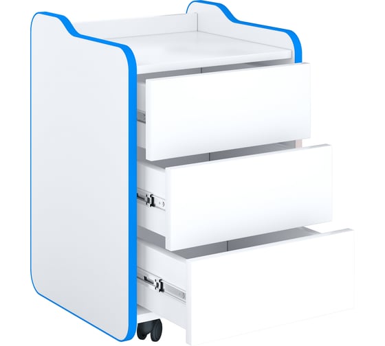 Тумба для игрового компьютерного стола VMMGame CASE 40 WHITE BLUE CS-1WEBE