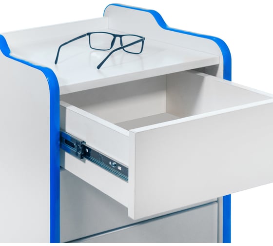 Тумба для игрового компьютерного стола VMMGame CASE 40 WHITE BLUE CS-1WEBE