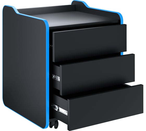 Тумба для игрового компьютерного стола VMMGame CASE 50 BLACK BLUE CS-2BKBE