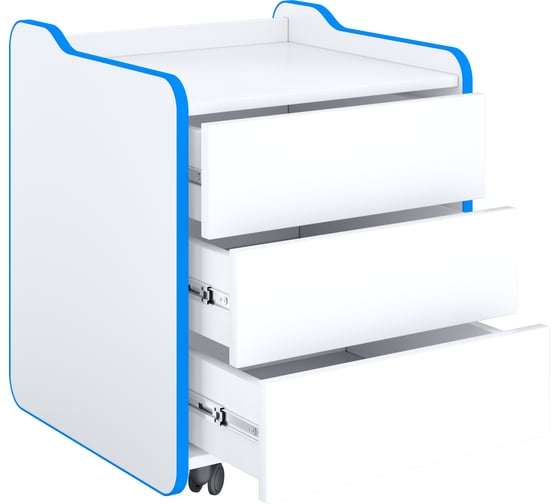 Тумба для игрового компьютерного стола VMMGame CASE 50 WHITE BLUE CS-2WEBE
