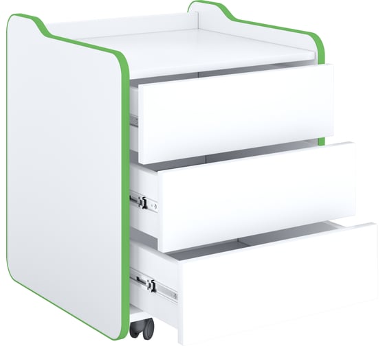 Тумба для игрового компьютерного стола VMMGame CASE 50 WHITE GREEN CS-2WEGN