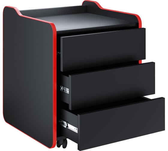 Тумба для игрового компьютерного стола VMMGame CASE 50 BLACK RED CS-2BKRD