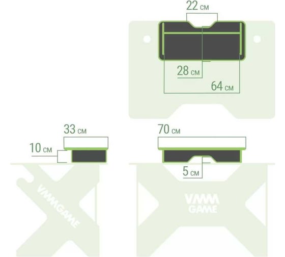 Подставка для монитора и акустической системы VMMGame BASE DARK BLUE BS-1BBE