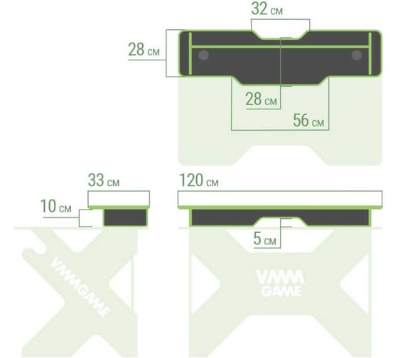 Подставка для монитора и акустической системы VMMGame BASE 120 LIGHT BLUE BS-2WBE
